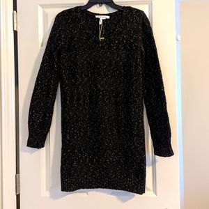 BCBG GENERATION BLACK & GOLD SWEATER DRESS